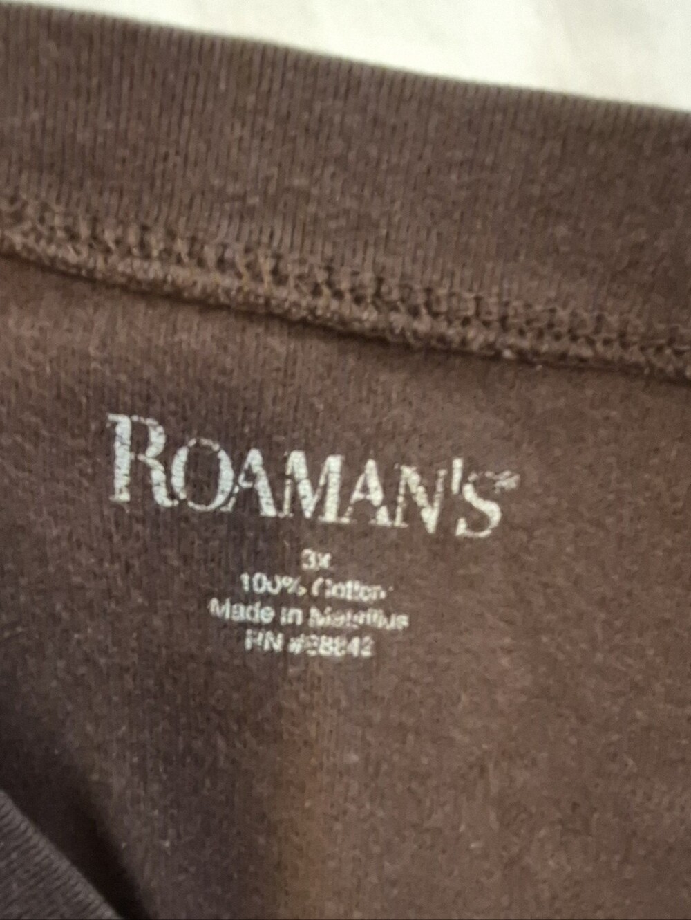 Women's V-Neck Short Sleeve Shirt - Brown - Picture 3 of 3